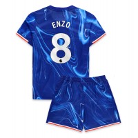 Dětský fotbalový dres Chelsea Enzo Fernandez #8 2024-25 Domácí Krátký Rukáv (+ trenýrky)